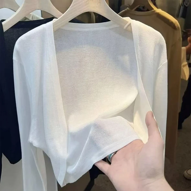 冰丝防晒小披肩春夏季新款薄款百搭气质时尚洋气长袖外搭开衫Z