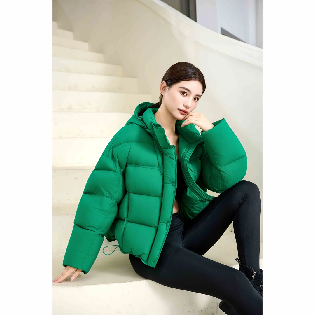 风之韵女士羽绒服95鸭绒泡芙短款羽绒服F81961