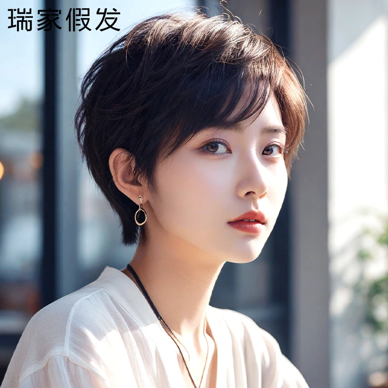 【5号】假发全头套女一体夏天薄款中老年女妈妈光头专用短发假发