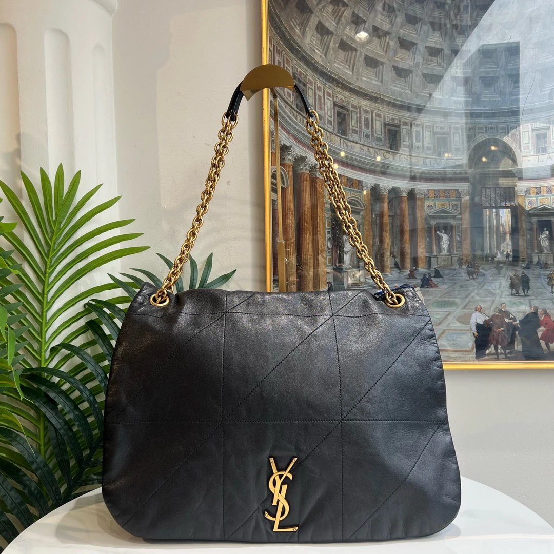 95新 YSL/圣罗兰 御古屋/69351/Jamie 黑金机场包 大号 23s