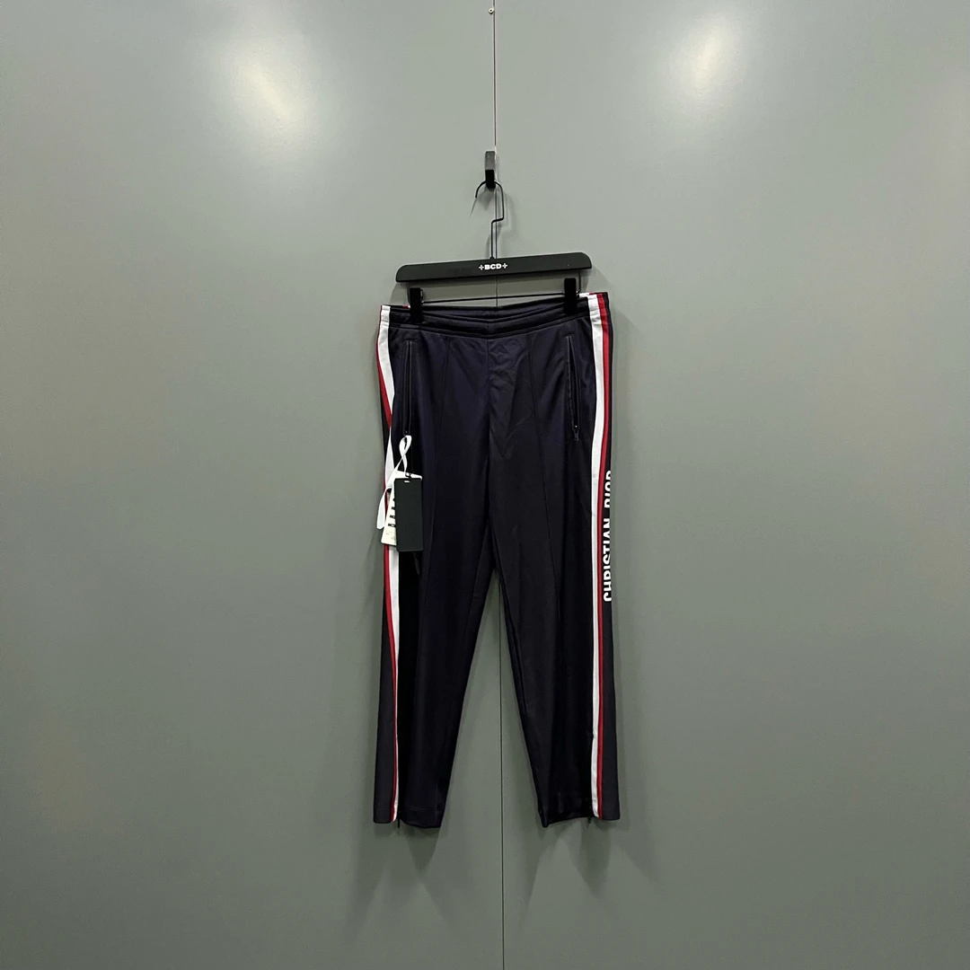 未使用 DIOR/迪奥 zt2 侧边条纹logo长裤 XS码/015657