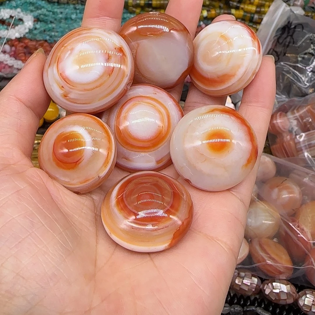 玛瑙/玉髓合金珠宝半成品羊板眼一个25mm