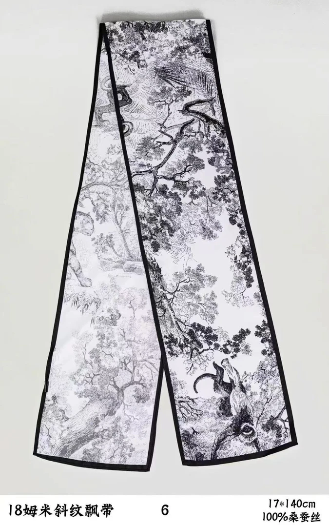 100%桑蚕丝140丝巾时尚百搭女真丝细窄领巾飘带高定