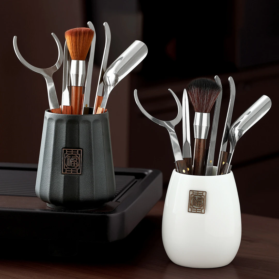 煌山茶道六君子套装家用高档泡茶工具用品大全茶夹茶刷茶匙6君子