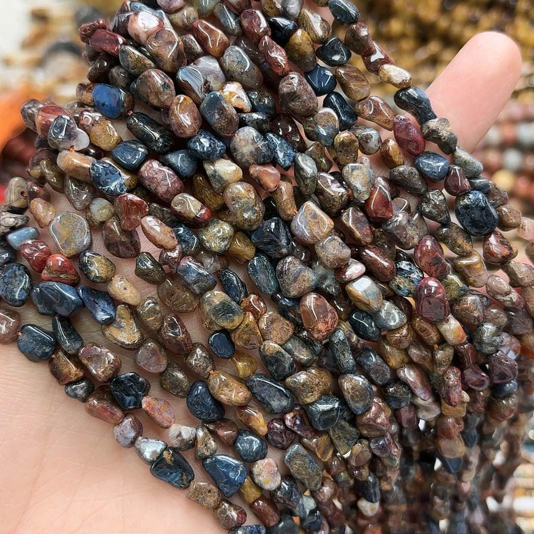 未镶嵌玛瑙/玉髓珠宝半成品6×8彼得石随行一条