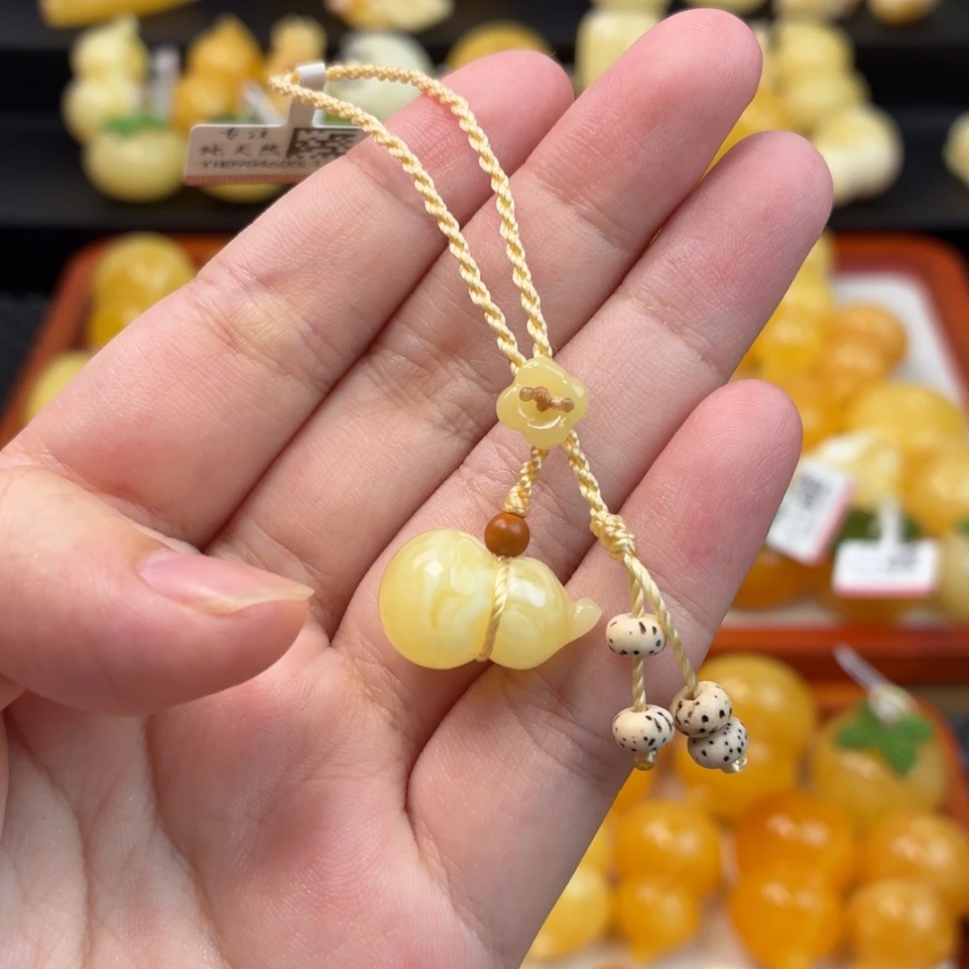 蜜蜡未镶嵌毛衣链蜜蜡