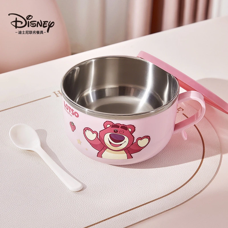 迪士尼【儿童碗】家用2025新款不锈钢饭碗汤碗小学生泡面碗双层防摔