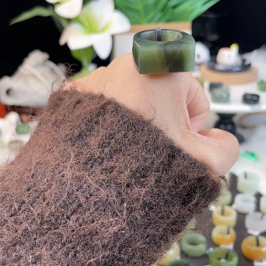 和田玉未镶嵌戒指E79绿野仙踪马鞍17.5带24h