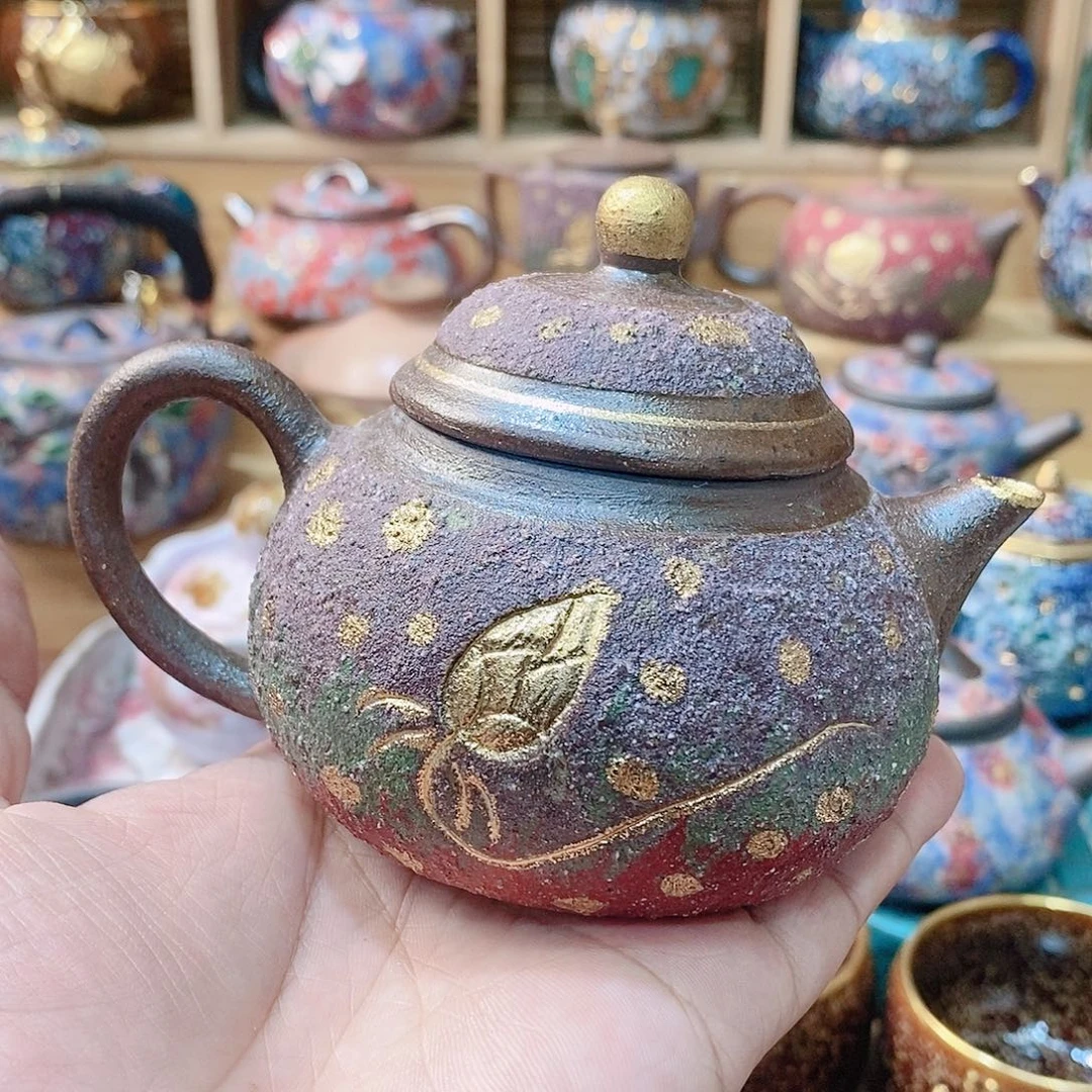 粗陶志野柴烧茶器