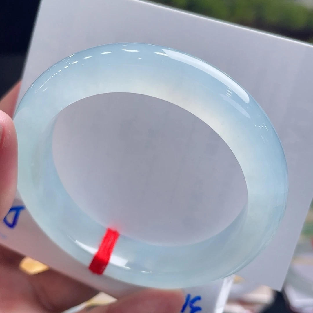 翡翠未镶嵌手镯50.9冰蓝