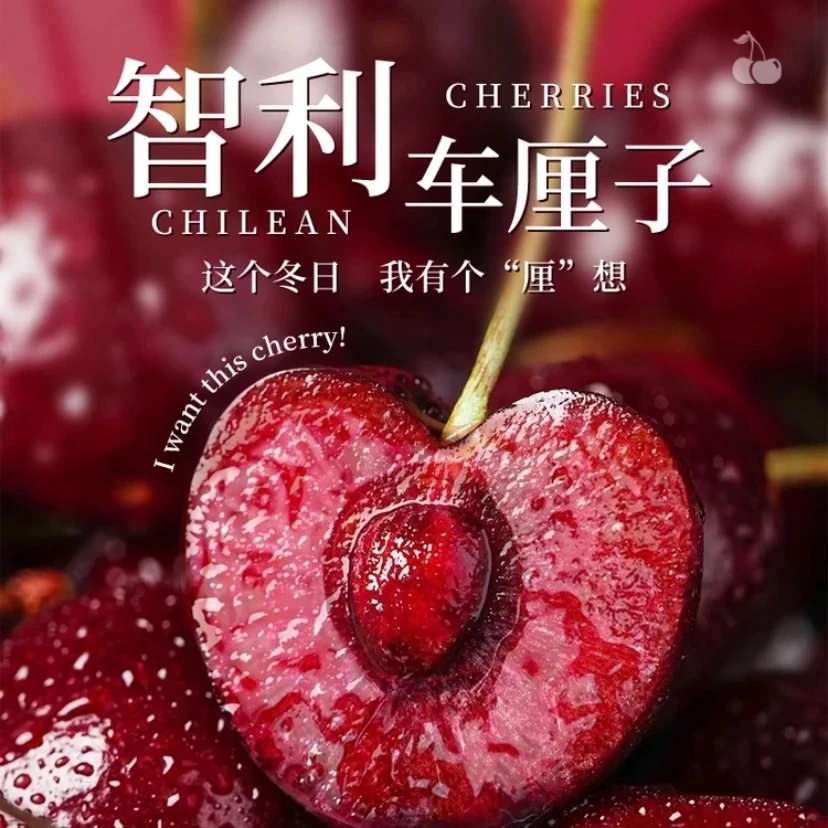 【TR】3JD智利海运车厘子桑提娜脆甜多汁新鲜大果内附果径卡