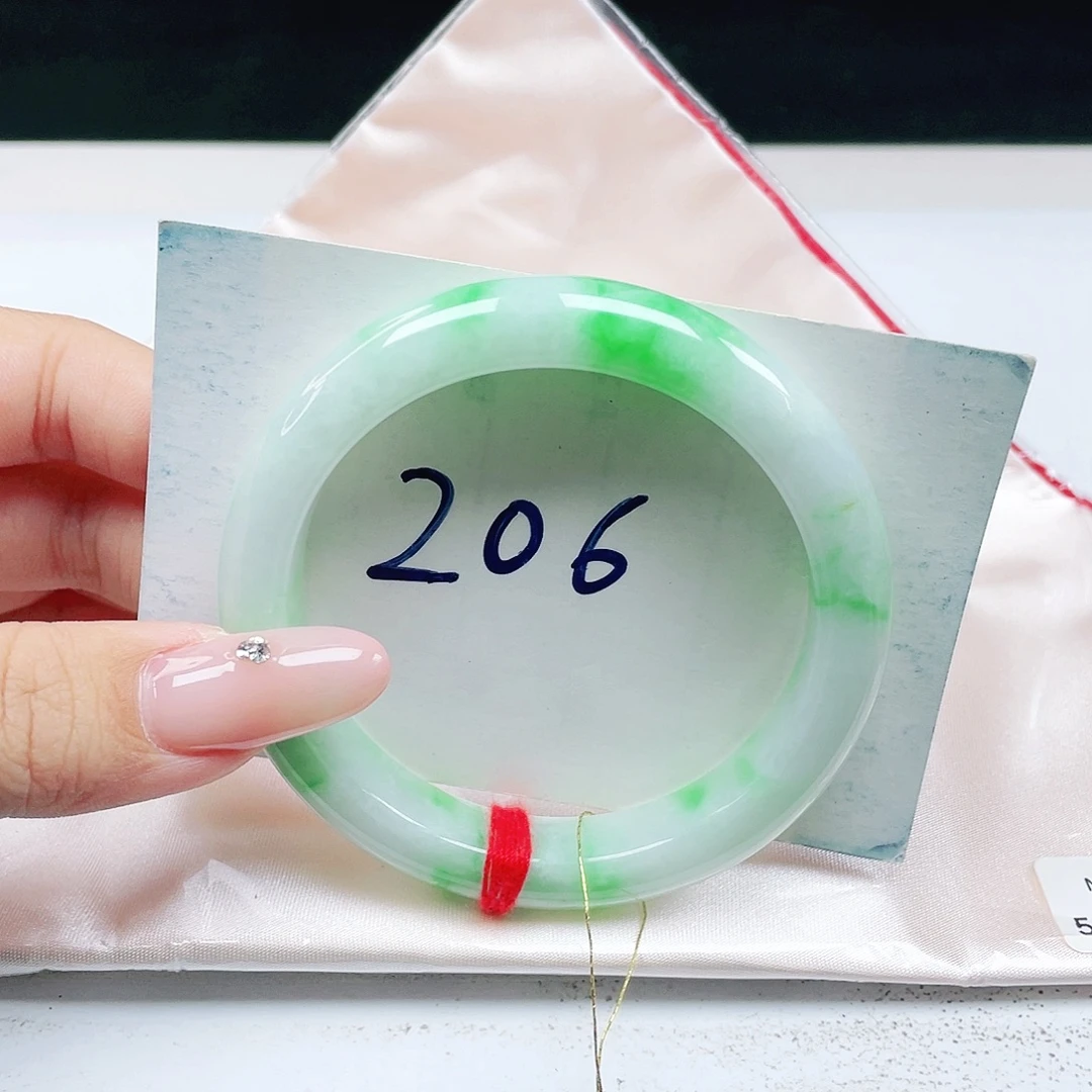 翡翠未镶嵌手镯 泥鳅背正圈54+