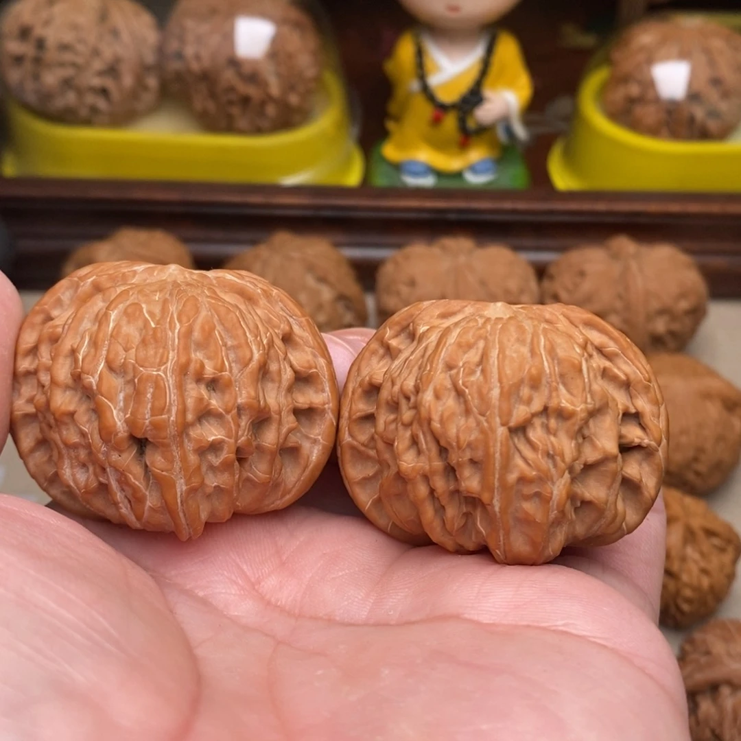 文玩核桃把件B7号44磨盘