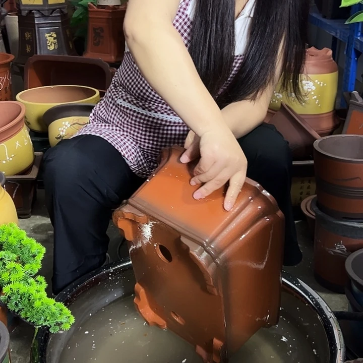 41仿古双抽角马槽花盆花盆花盆