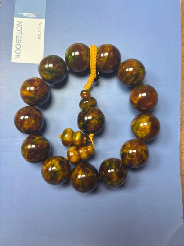 正宗帝王血龙木水墨丹青满瘤疤1.8/13颗男女士手串念珠透光老料