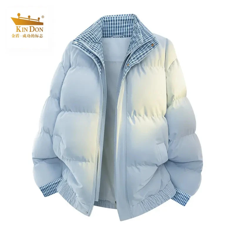 金盾2025新款冬季加厚假两件棉服男士外套保暖棉衣休闲面包服男款