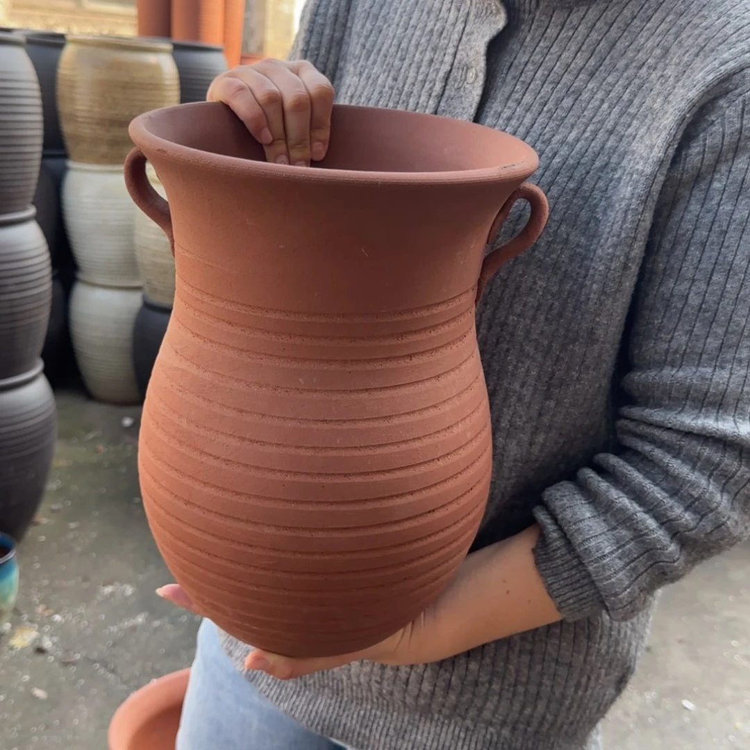 紫砂花盆口22高34宜兴紫砂