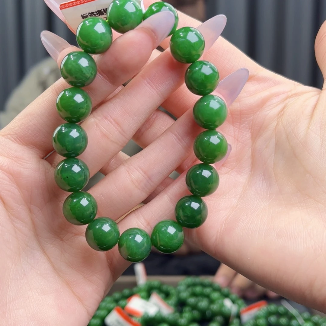 和田玉未镶嵌手链天然和田玉俄碧12