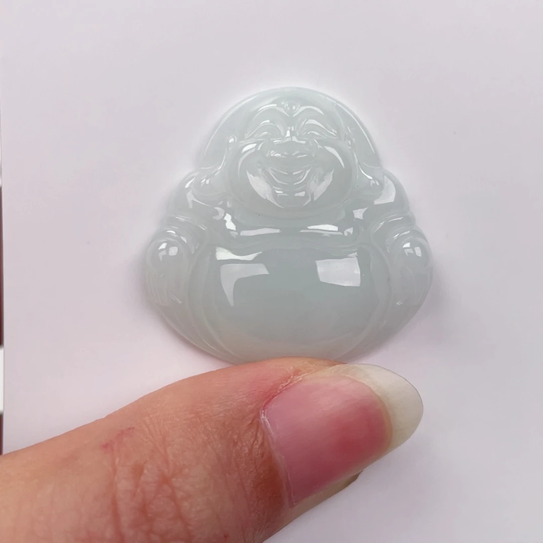 翡翠未镶嵌颈饰佛公