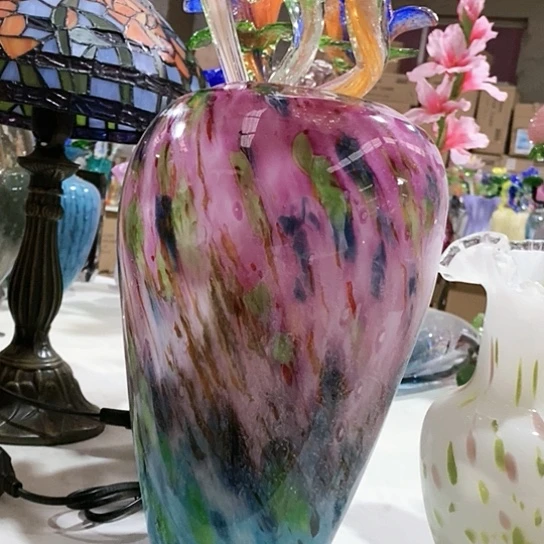 琉璃花瓶高31厘米口径9厘米