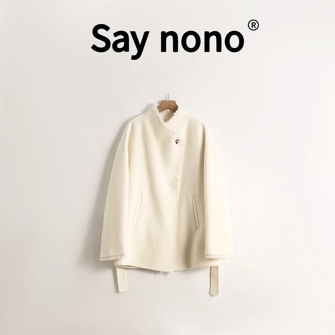 懒猫nono│Saynono 北欧海岛＿桑蚕丝骆驼绒双面呢大衣 /SY59165