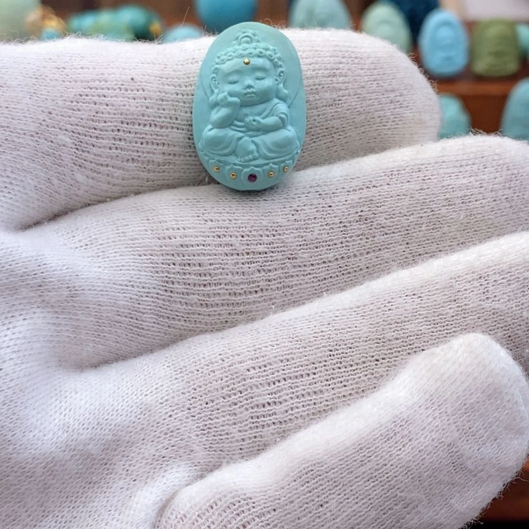 未镶嵌绿松石珠宝奇石