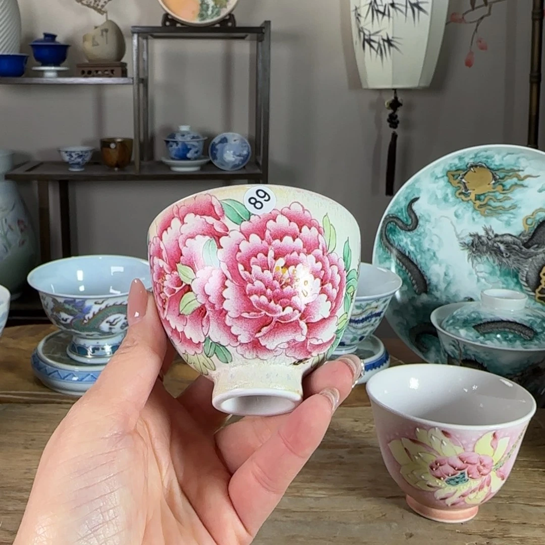 杯嘻***r景德镇陶瓷柴烧多人