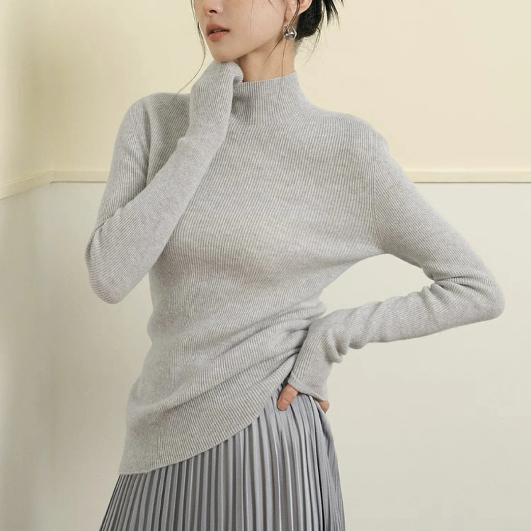 【3256】品牌女装针织衫打底衫 高弹抗气球 百搭款