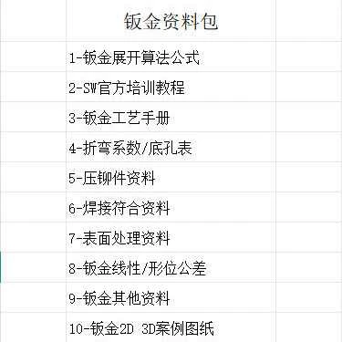 牛哥钣金学习资料包