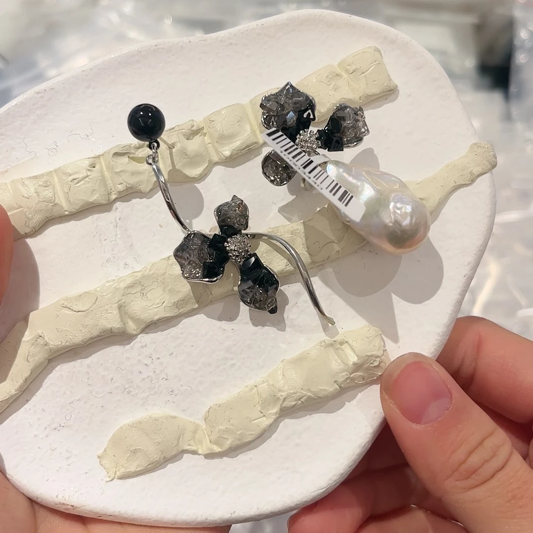淡水珍珠耳饰合金