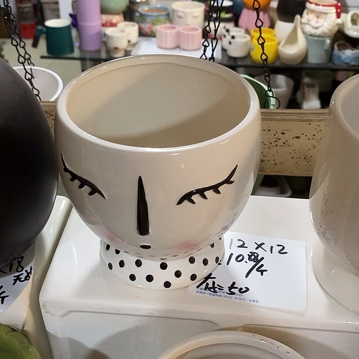 紫砂花盆多肉植物盆瑕疵有孔