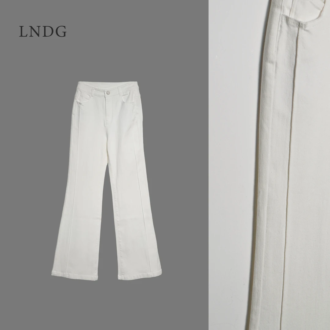 LNDG高端定制新款高腰显瘦弹力休闲牛仔裤LNDG25045