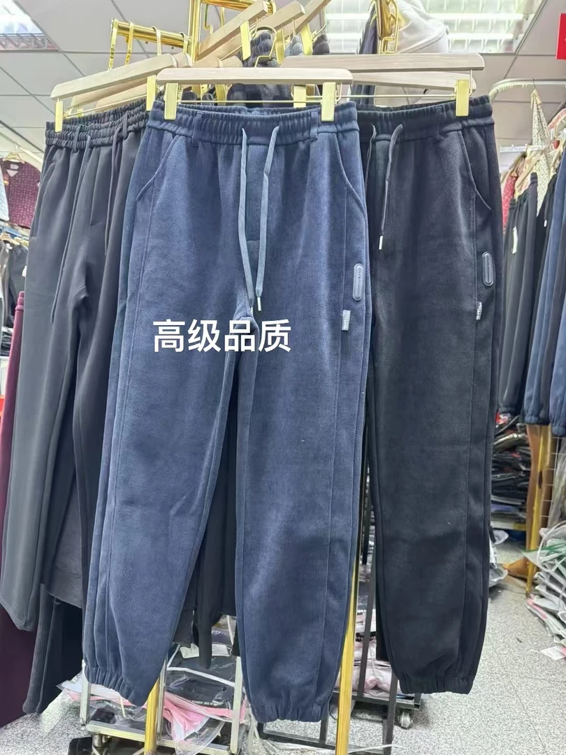 潮长裤标准微弹力水洗休闲裤潮流运动卫裤松紧腰春季