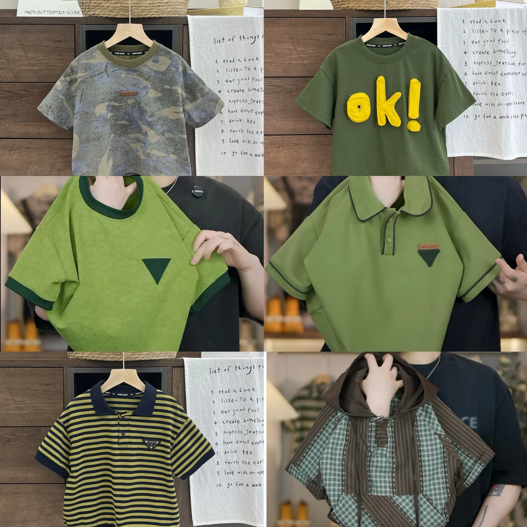 【小蛋壳】【现货】夏季新款韩版时尚儿童休闲百搭宽松短袖T恤合集