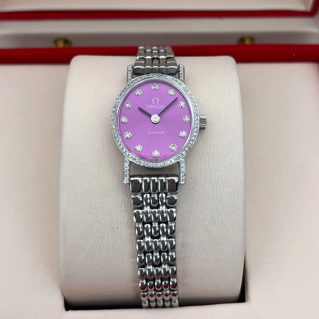 95新 Omega/欧米茄 20*22mm手动机械YL3805日内瓦后钻瑞士名表