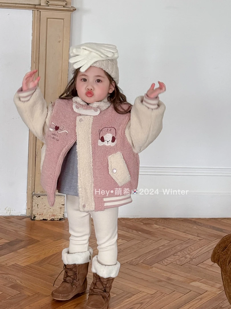 【萌希】2024冬款毛毛外套机车服