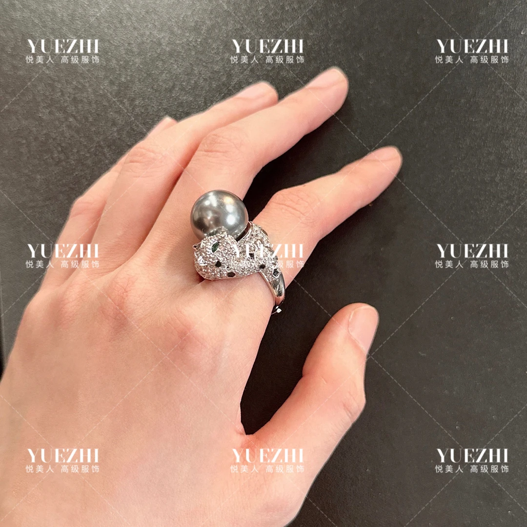 铜合金仿珍珠戒指 程悦夫妇 【钻豹】137经典气质镶钻高级素款