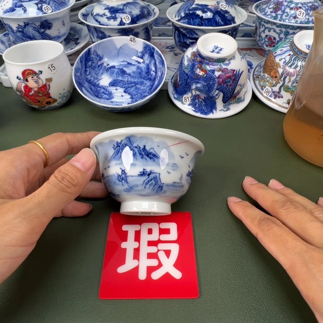 景德镇纯手工纯手绘茶具木木73