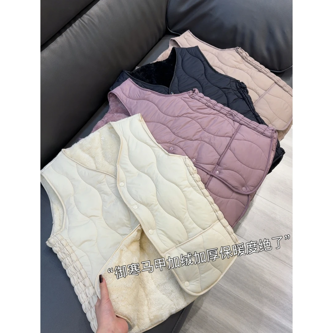 御寒马甲加绒」保暖冬季内搭马甲加绒加厚防寒内穿马夹内胆