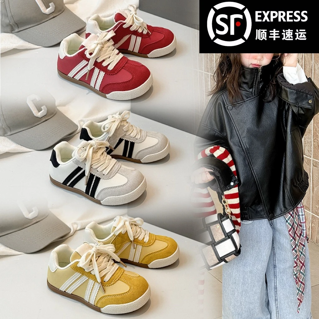 2025秋季新款休闲鞋运动风软底女鞋子女童运动鞋休闲风防滑复古