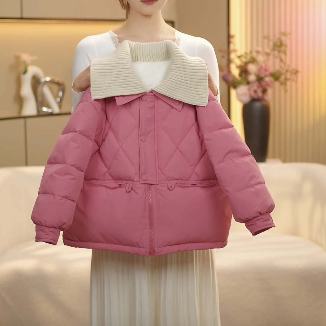 女童新款2024冬季韩版时尚加厚棉服外套--Y4027