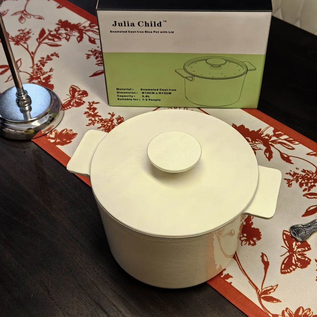 （白色）茱莉亚 铸铁珐琅锅 18㎝×13.5cm 2.8L