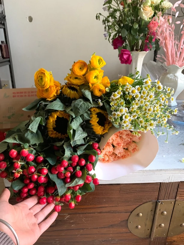 洛萨新年花花组合 新年快乐 洛萨扎西德勒 温度零下请拍保温棉