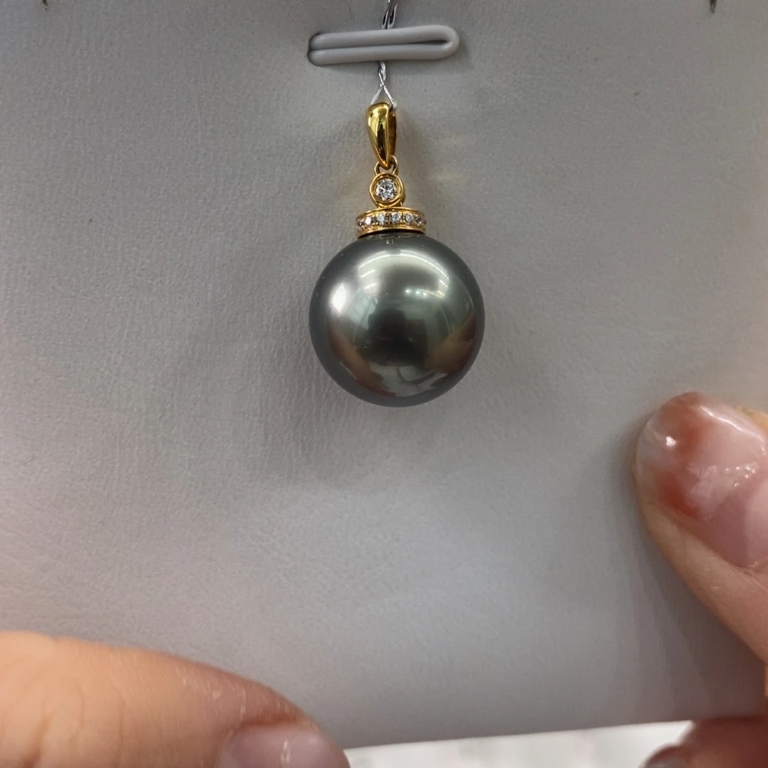 海水珍珠颈饰18K金镶嵌14-15m m