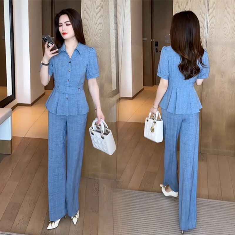 2025新款夏季新款时尚穿搭气质洋气收腰显瘦不挑人短袖套装128