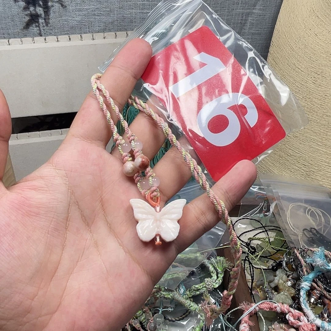 蛇纹石玉合金颈饰