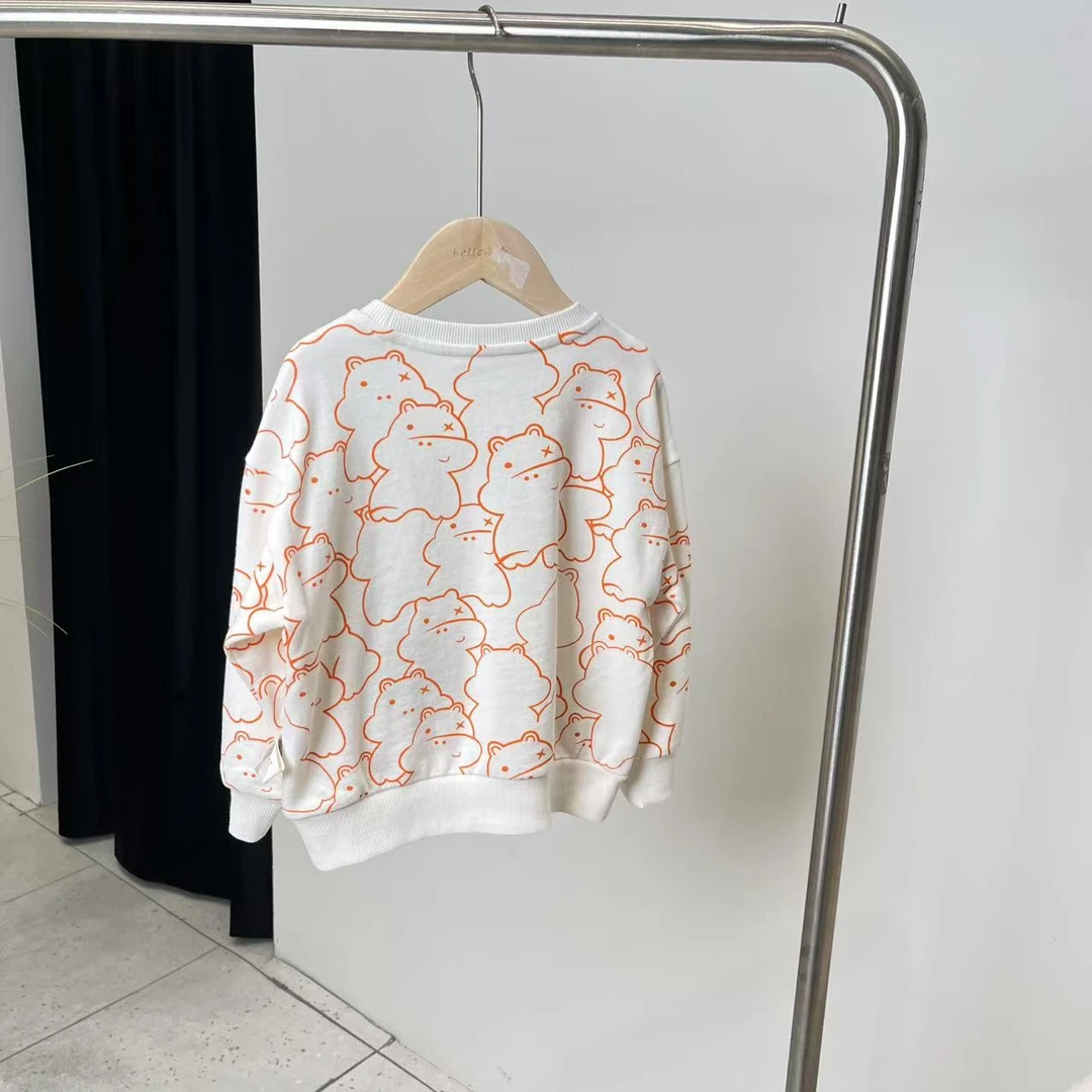 小童新款卫衣白橙色d120 4298卓系