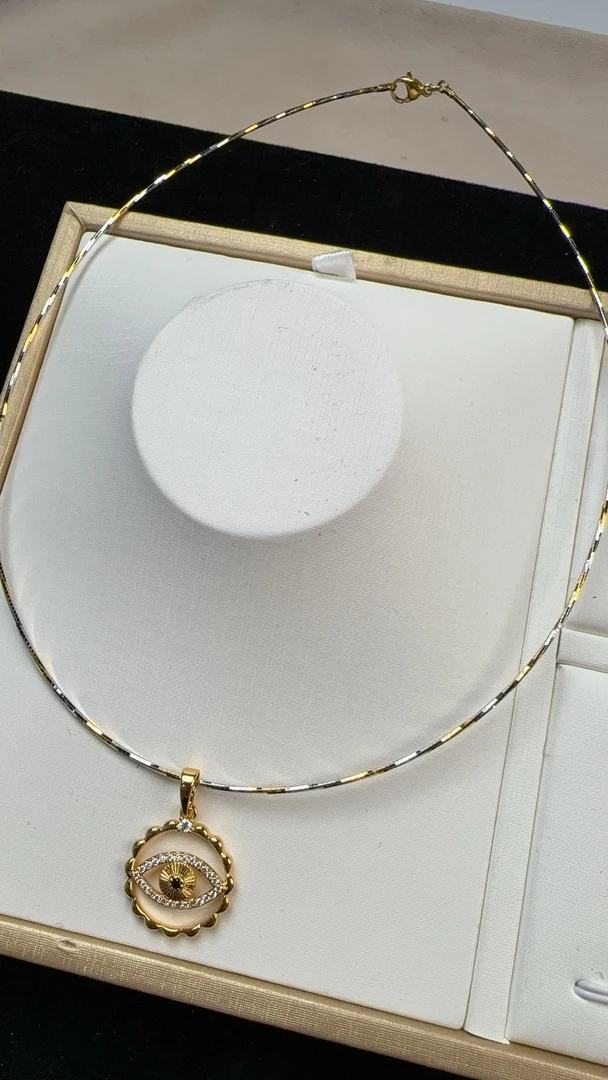 铜合金仿水晶项链 Dlzea时尚眼镜项圈705