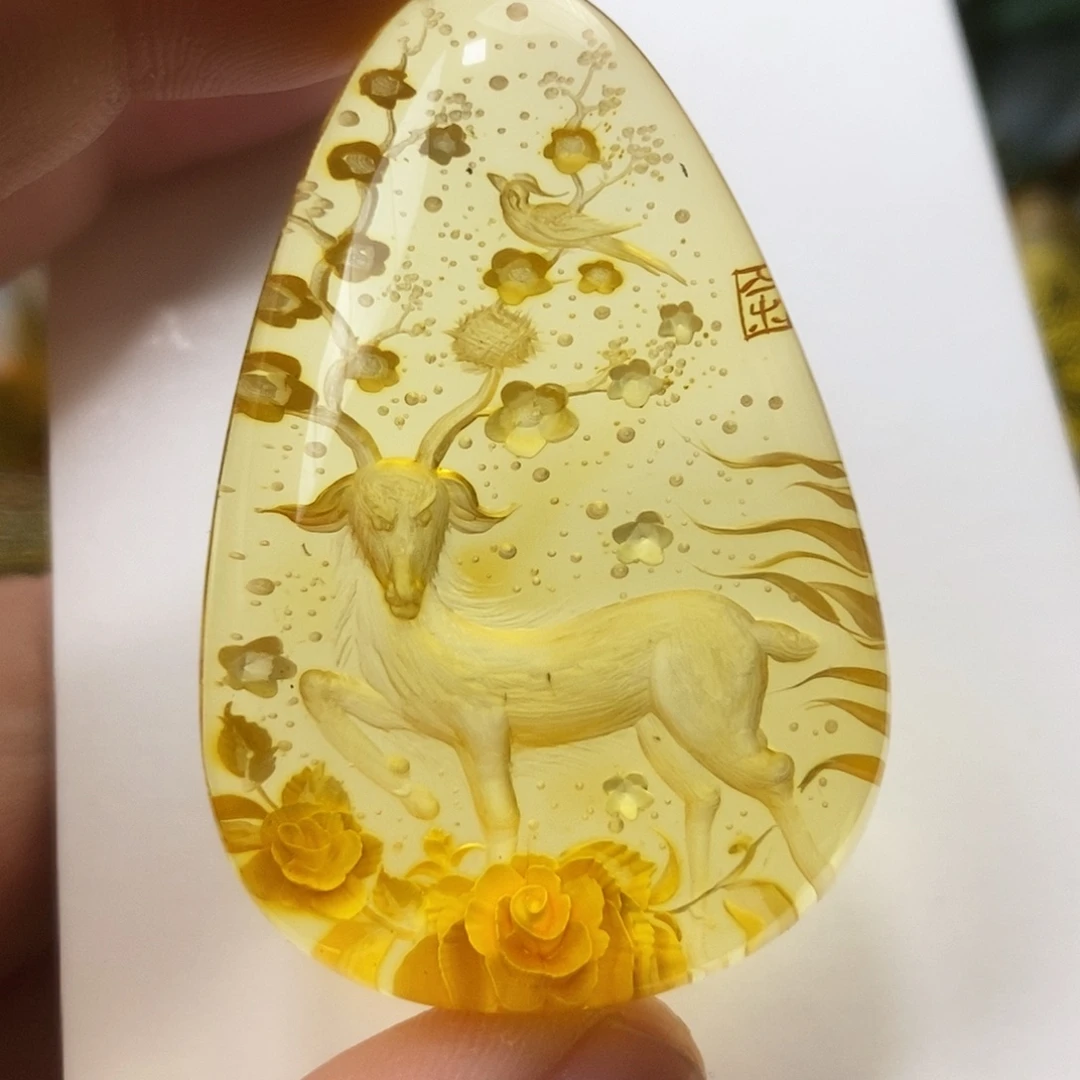 金珀未镶嵌吊坠(不含链)