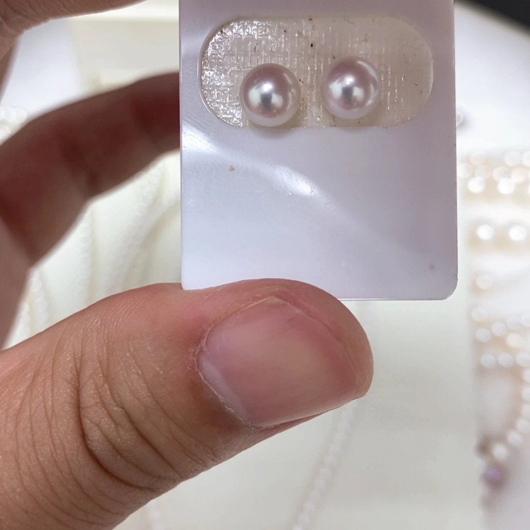 气***兰耳饰银S925镶嵌淡水珍珠